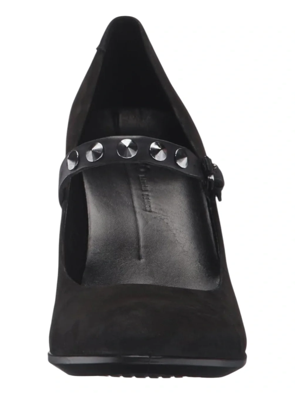 ECCO Shape 75 Sleek Black Suede Mary Jane Studded Pump Heels - Size 8 (EU 38)